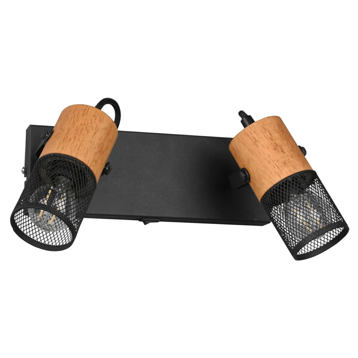 Listwa 2 reflektorki z wyłącznikiem czarna TOSH