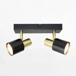 Listwa 2 reflektory czarno-złota ORO NARVA