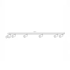 Listwa ARRAS 6 reflektory czarna złota