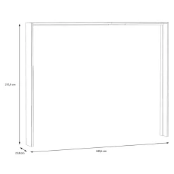 Listwa okalająca z oświetleniem LED do szafy przesuwnej HIGH ROCK