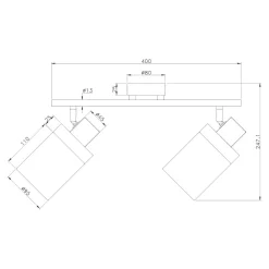 Listwa oświetleniowa 2-punktowa PASQUAL