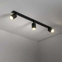 Listwa podtynkowa 3 reflektory czarna NEX