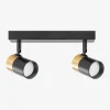 Listwa podwieszana 2 reflektory spot czarno-złota FORI
