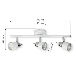 Listwa 3-punktowa biała ORO STERNA