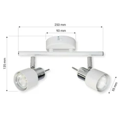 Listwa 2-punktowa biała ORO STERNA