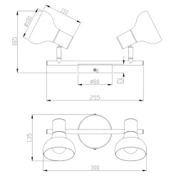 Listwa 2-punktowa biały mat LATIKA