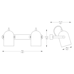 Listwa 2-punktowa czarno-złota ARIES