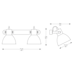 Listwa 2-punktowa czarno-złota DELTA