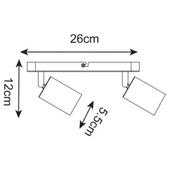 Listwa 2-punktowa czarno-złota VILA