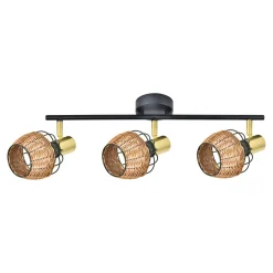 Listwa 3-punktowa rattan czarno-złoty COPA