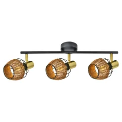 Listwa 3-punktowa rattan czarno-złoty COPA