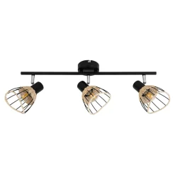 Listwa 3-punktowa rattan czarna GENT