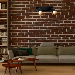 Listwa reflektor 2-punktowy czarno-złoty MARIBEL II