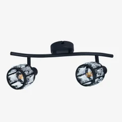 Listwa sufitowa 2 klosze czarna MALTA