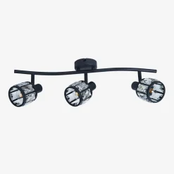 Listwa sufitowa 3 klosze czarna MALTA