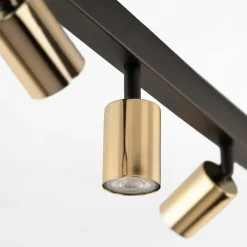 Listwa sufitowa 6 spotów czarno-złota TOP