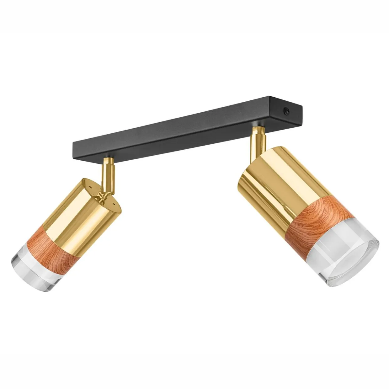 Listwa z 2 reflektorkami regulowana złota AURORA