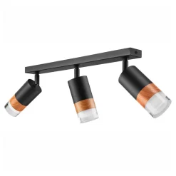 Listwa z 3 reflektorkami regulowana czarna AURORA