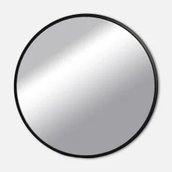 Lustro łazienkowe okrągłe czarne TORRE 60 cm