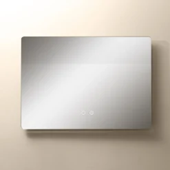 Lustro łazienkowe podgrzewane z oświetleniem LED 70x50 cm