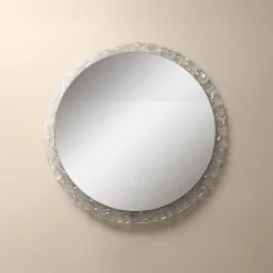 Lustro łazienkowe z akrylową ramą LED 60 cm