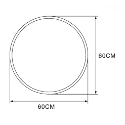 Lustro łazienkowe z akrylową ramą LED 60 cm