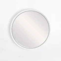 Lustro łazienkowe z akrylową ramą LED złote 60 cm