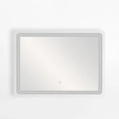 Lustro łazienkowe z oświetleniem LED czarne 70x50 cm