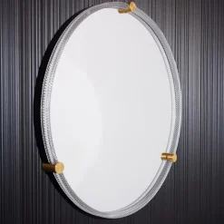 Lustro łazienkowe z oświetleniem LED czarne 60 cm