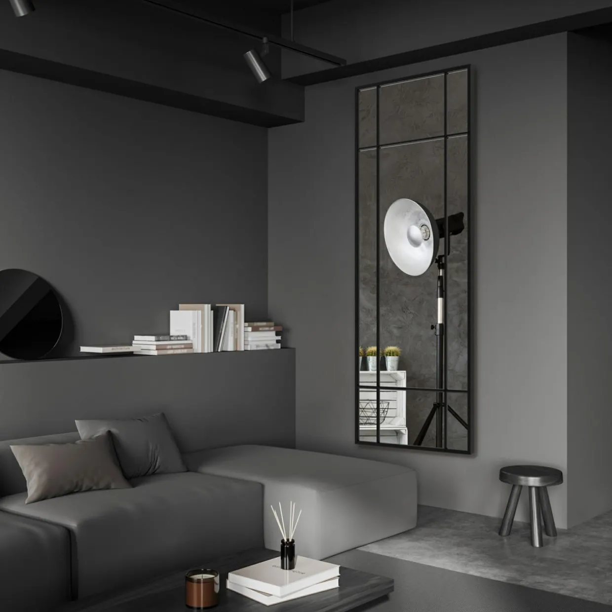 Lustro do przedpokoju loftowe CONNOR 60x150 cm