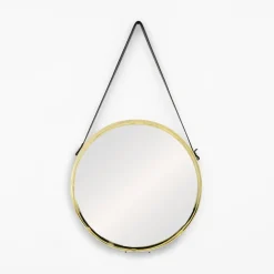 Lustro na pasku mosiądz 45,7 cm