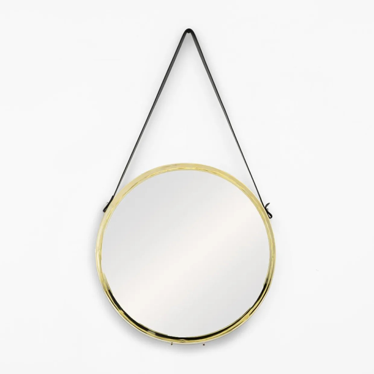 Lustro na pasku mosiądz 45,7 cm