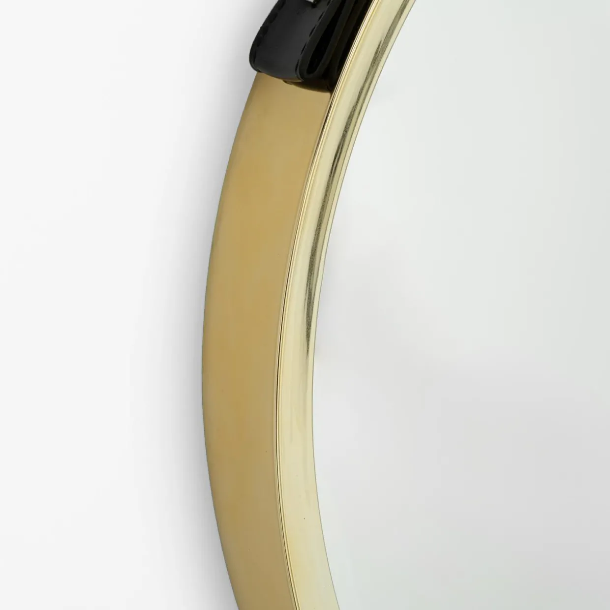 Lustro na pasku mosiądz 45,7 cm