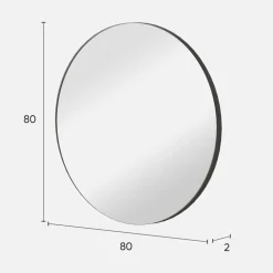 Lustro okrągłe DOMINICA 80 cm