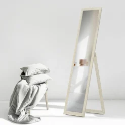 Lustro stojące w dębowej ramie SLIM 40x160 cm