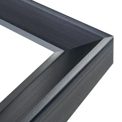 Lustro w czarnej ramie ALPI 48x138 cm