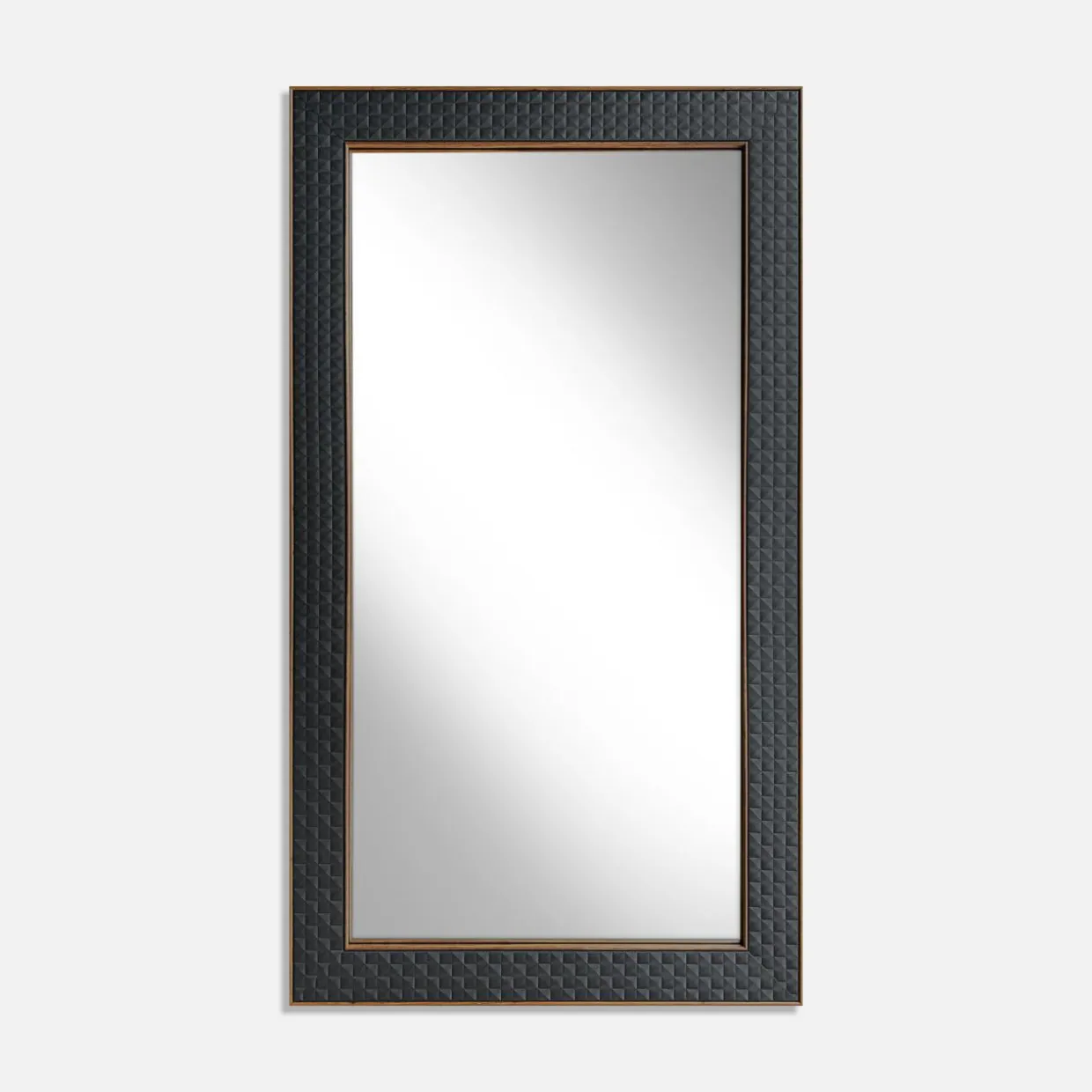 Lustro w czarnej ramie 76x136 cm