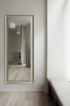 Lustro w srebrnej ramie AREZZO 67x167 cm