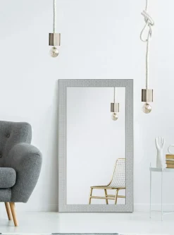 Lustro w szarej ramie DIAME 76x136 cm
