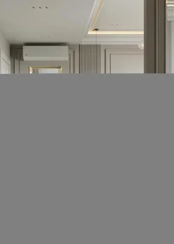 Lustro w złotej ramie ALPI 68x178 cm