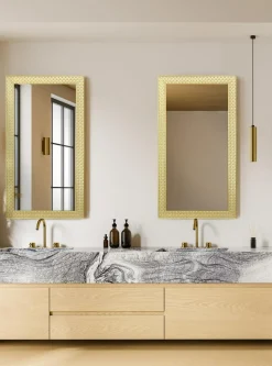 Lustro w złotej ramie DIAME 76x136 cm