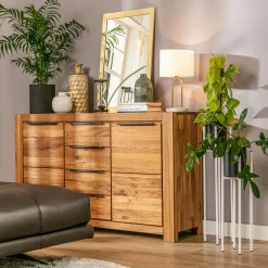 Lustro w złotej ramie SLIM 67,5x127,5 cm