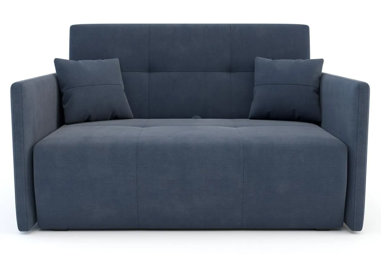 Mała sofa niebieska 126 cm LEO II