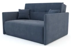 Mała sofa niebieska 126 cm LEO II