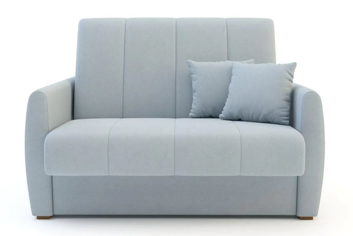 Mała sofa rozkładana błękitna DALIA