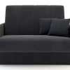 Mała sofa rozkładana ciemnoszara DALIA