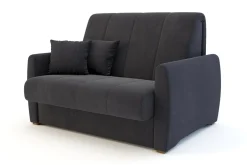 Mała sofa rozkładana ciemnoszara DALIA