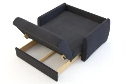 Mała sofa rozkładana ciemnoszara DALIA