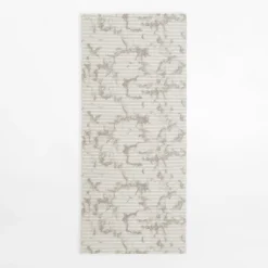 Mata łazienkowa CANARIA, biało-szara, 65x150 cm