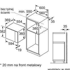 Mikrofala do zabudowy Home Connect BOSCH seria 6 czarna BEL554MB0